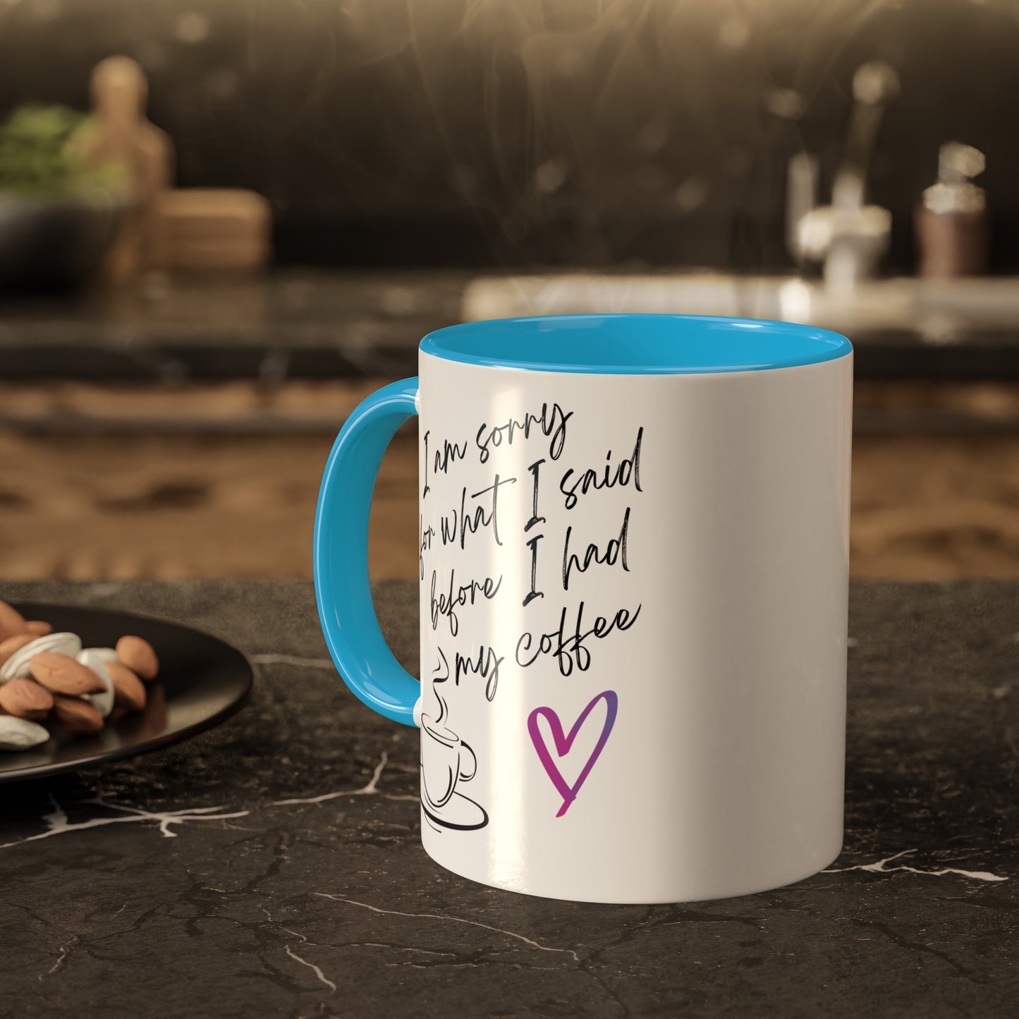 Sorry for what I said before I had my coffee, Colorful Mugs, 11oz