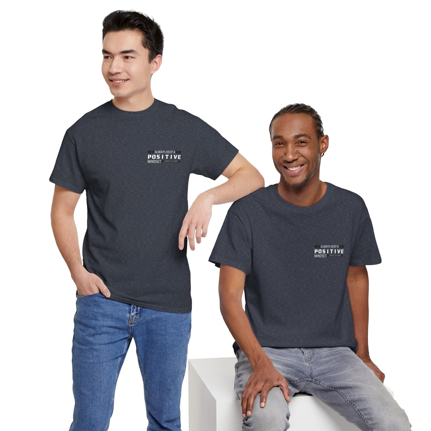 Positive Mindset Unisex Heavy Cotton Tee - Inspiring Daily Wear