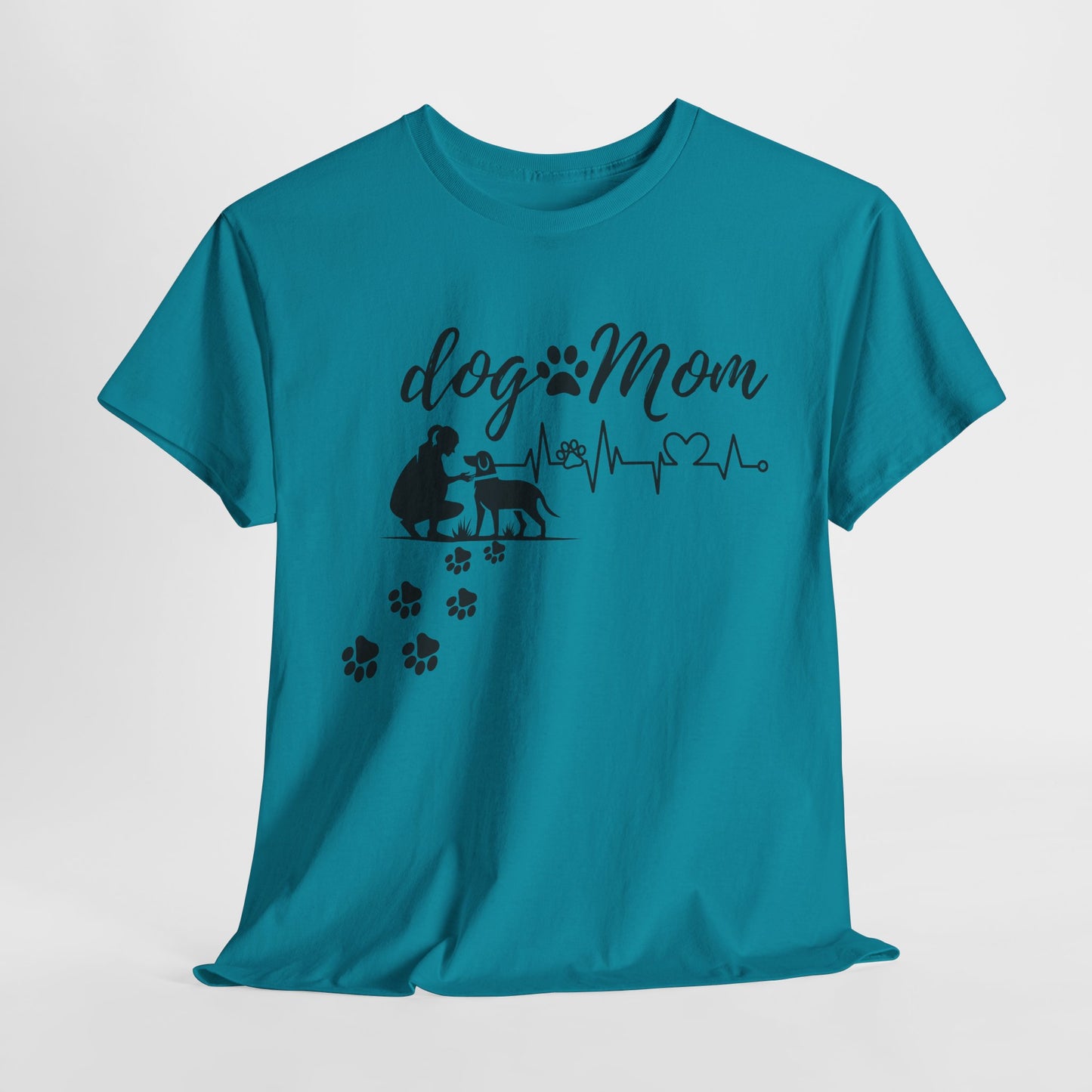 Cute Dog Mom Unisex Heavy Cotton Tee - Perfect Gift for Dog Lovers