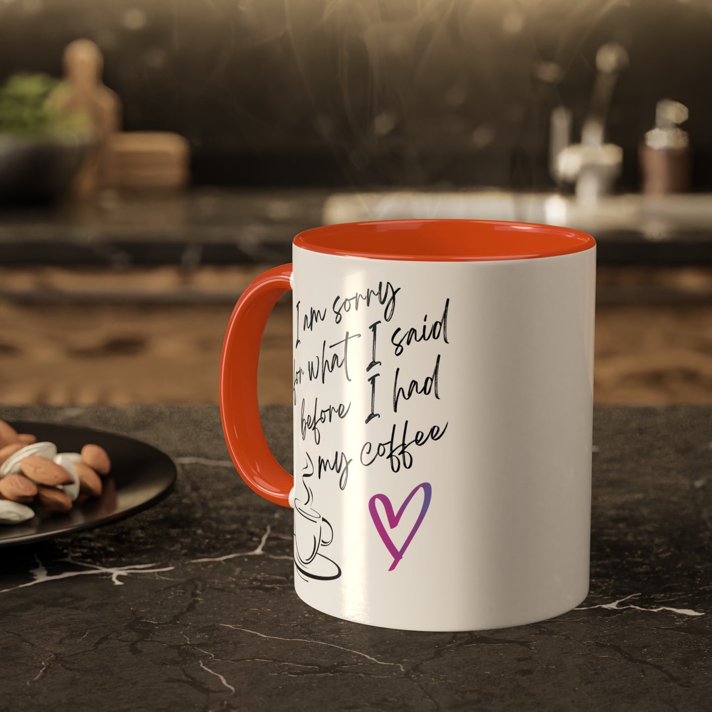 Sorry for what I said before I had my coffee, Colorful Mugs, 11oz