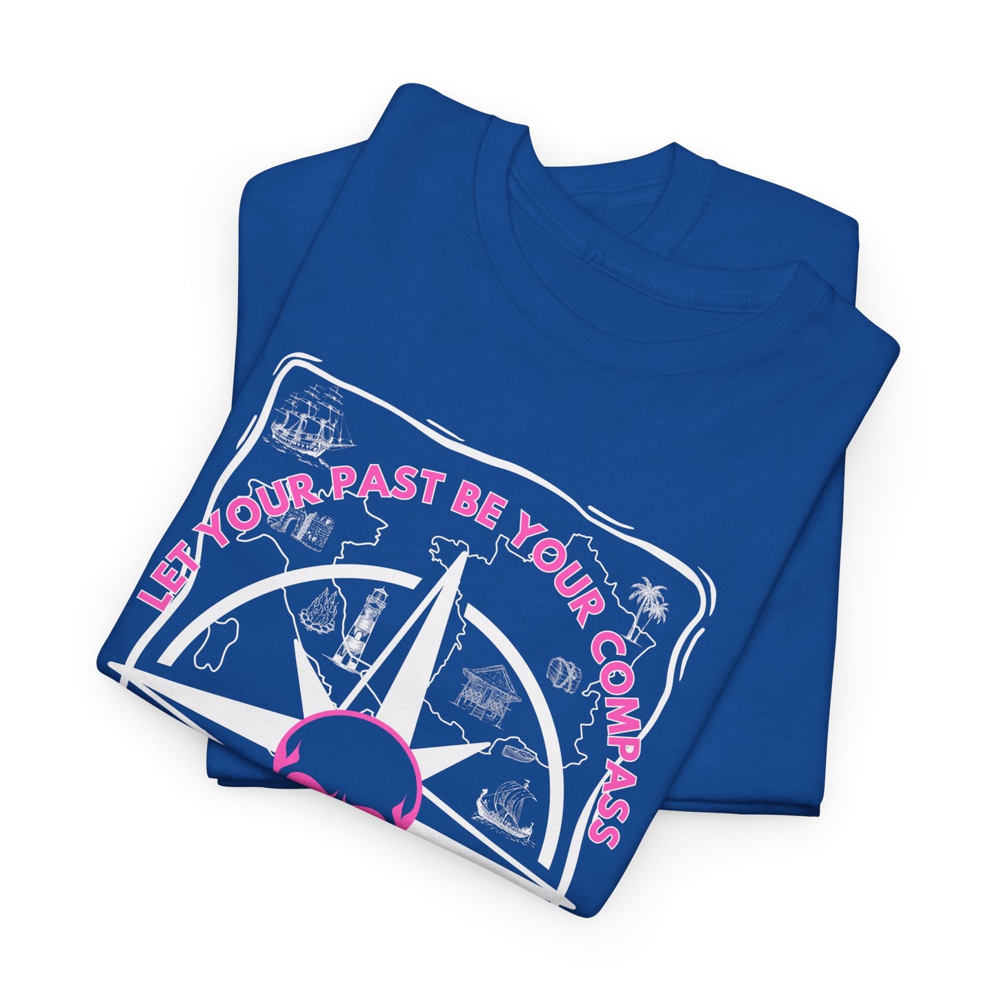 Graphic Tee - Edgy Skull Pink 'Don't Let Your Past Be Your Anchor'