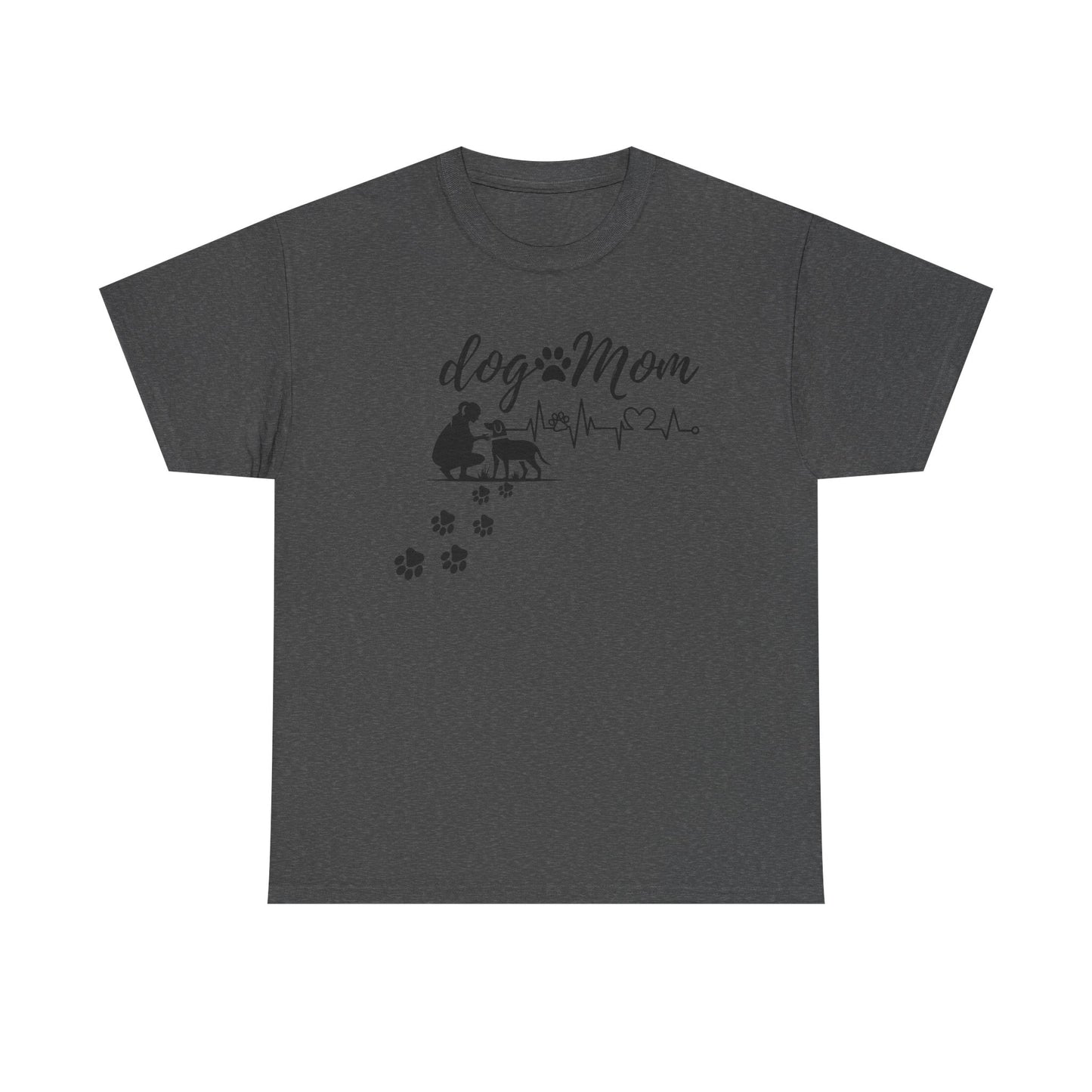 Cute Dog Mom Unisex Heavy Cotton Tee - Perfect Gift for Dog Lovers