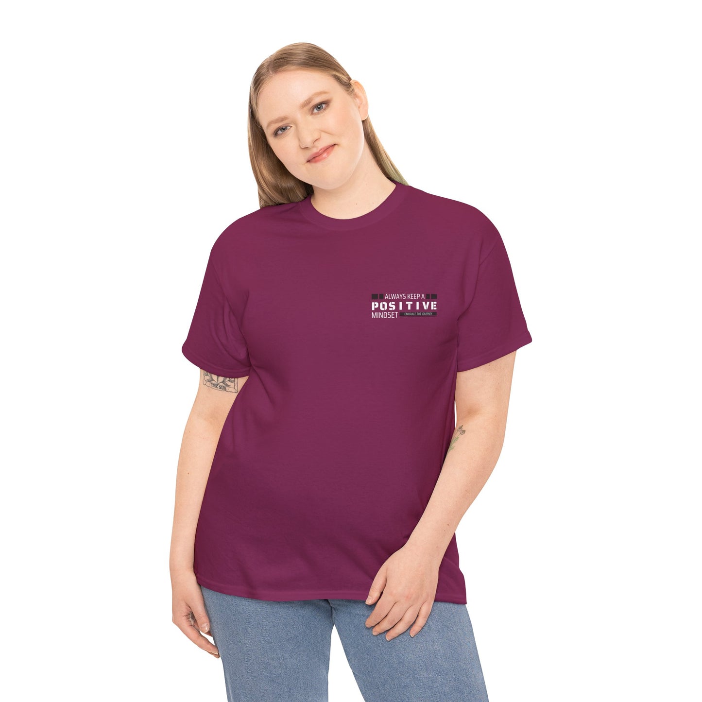 Positive Mindset Unisex Heavy Cotton Tee - Inspiring Daily Wear