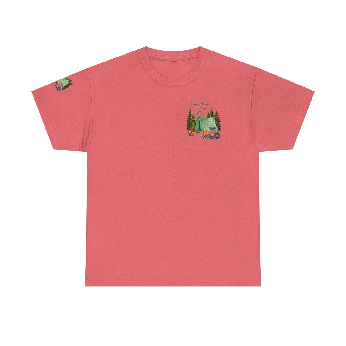 Fucking In Tents - Outdoor Adventure Camping Tee - Unisex Heavy Cotton Shirt with Nature Design