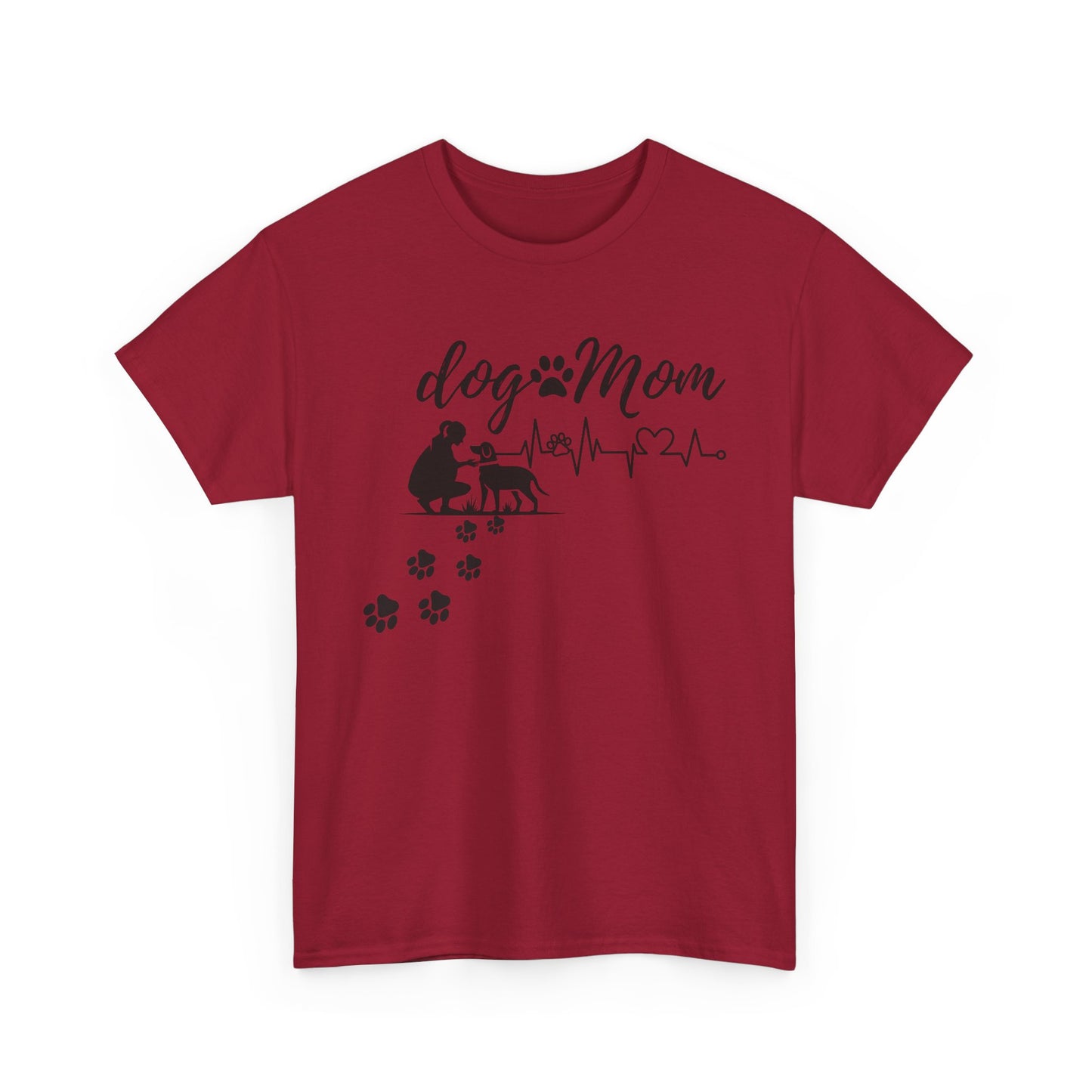Cute Dog Mom Unisex Heavy Cotton Tee - Perfect Gift for Dog Lovers