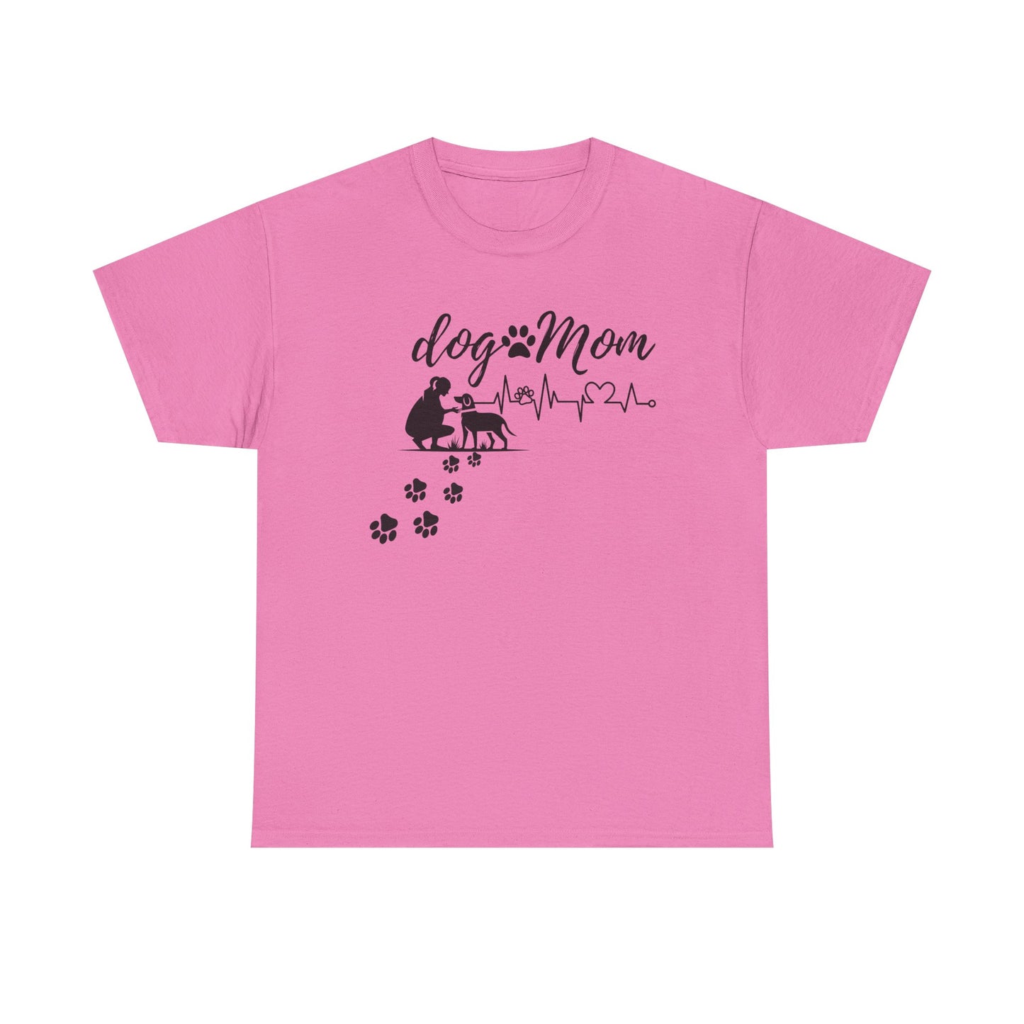Cute Dog Mom Unisex Heavy Cotton Tee - Perfect Gift for Dog Lovers