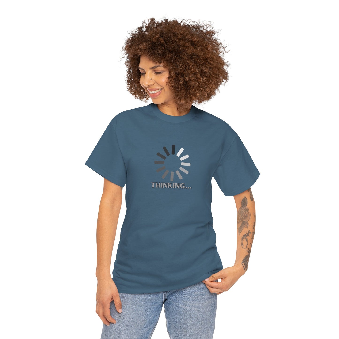 Thinking... Unisex Heavy Cotton Tee - Casual Stylish Graphic T-Shirt for Everyday Wear