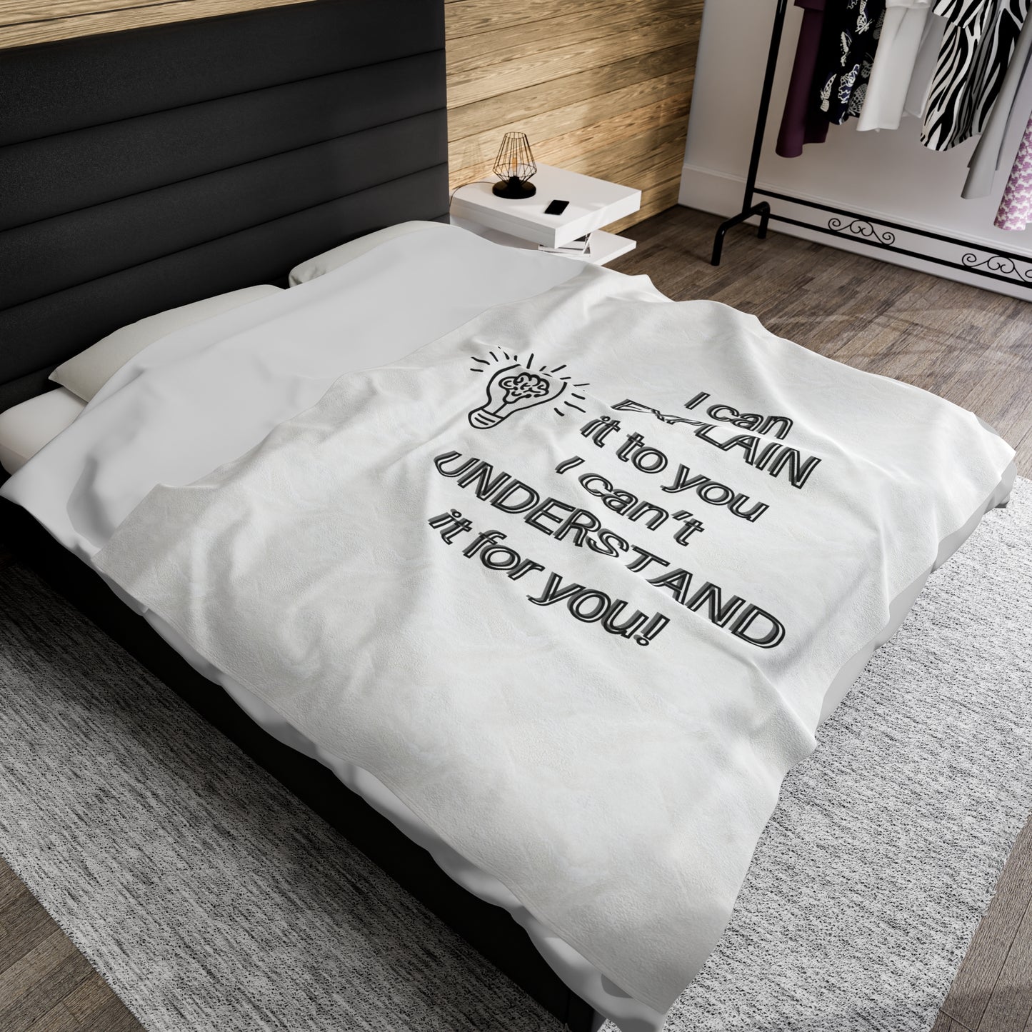 I can explain it, Velveteen Plush Blanket