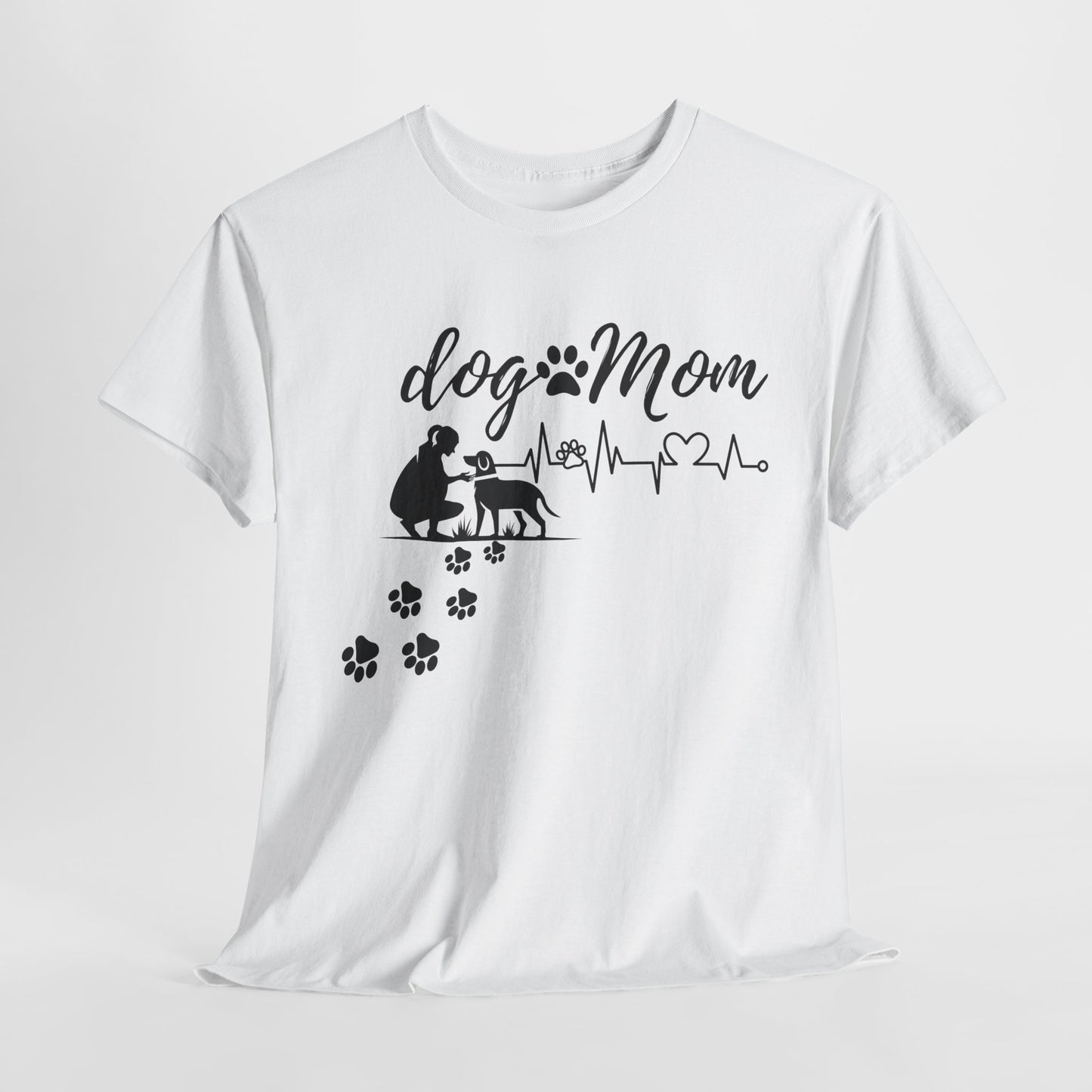 Cute Dog Mom Unisex Heavy Cotton Tee - Perfect Gift for Dog Lovers