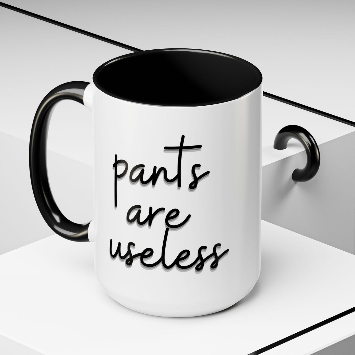 Pants are useless, Accent Coffee Mug (11, 15oz)