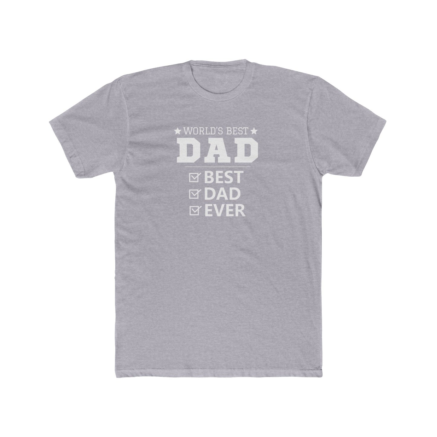 World's Best Dad Unisex Cotton Crew Tee – Perfect Father's Day Gift