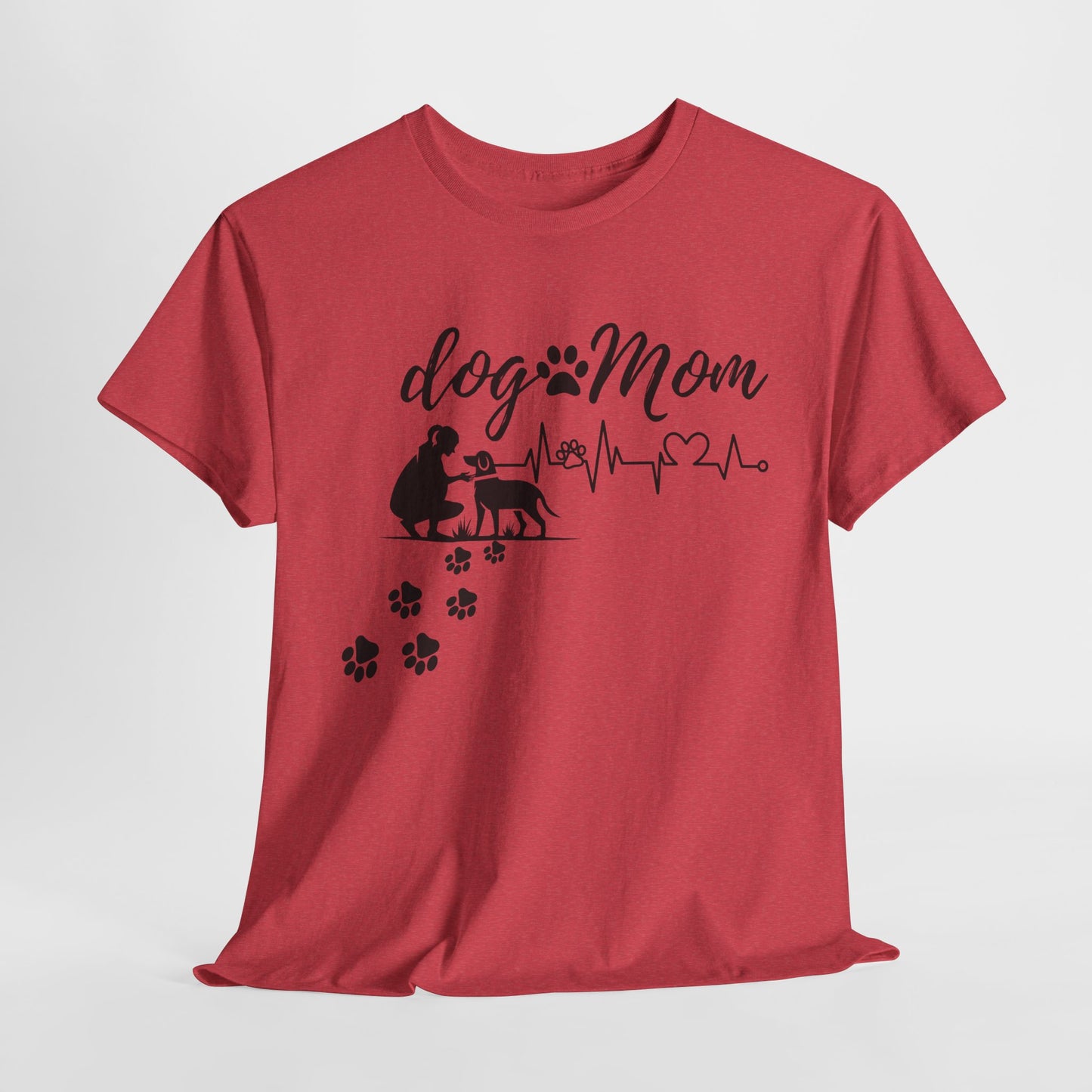 Cute Dog Mom Unisex Heavy Cotton Tee - Perfect Gift for Dog Lovers