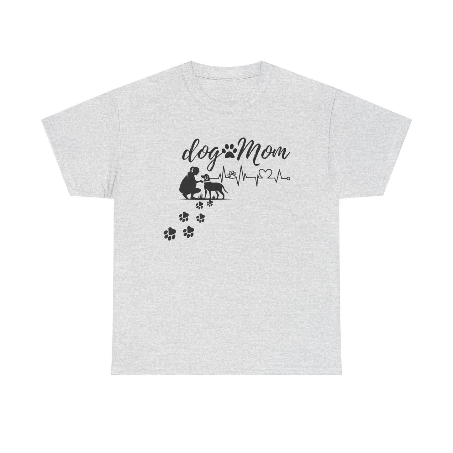 Cute Dog Mom Unisex Heavy Cotton Tee - Perfect Gift for Dog Lovers