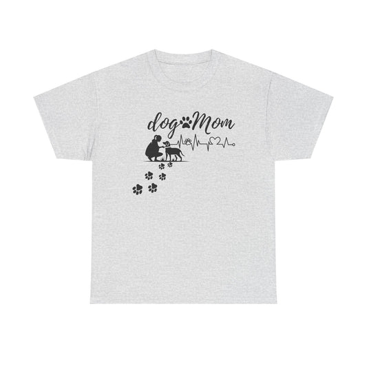 Cute Dog Mom Unisex Heavy Cotton Tee - Perfect Gift for Dog Lovers