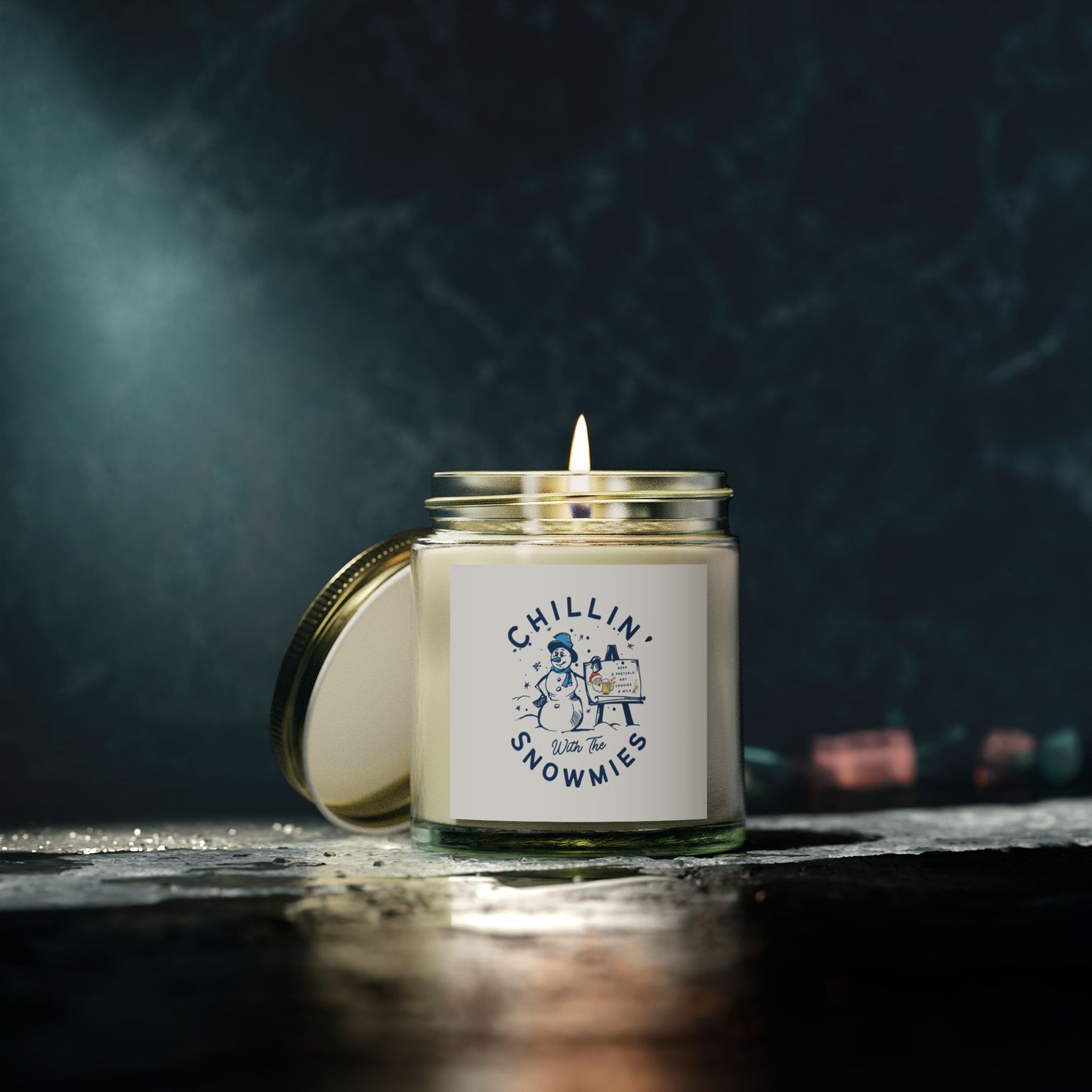Chillin' Snowmies Scented Candle - Cozy Winter Vibe (4oz & 9oz)