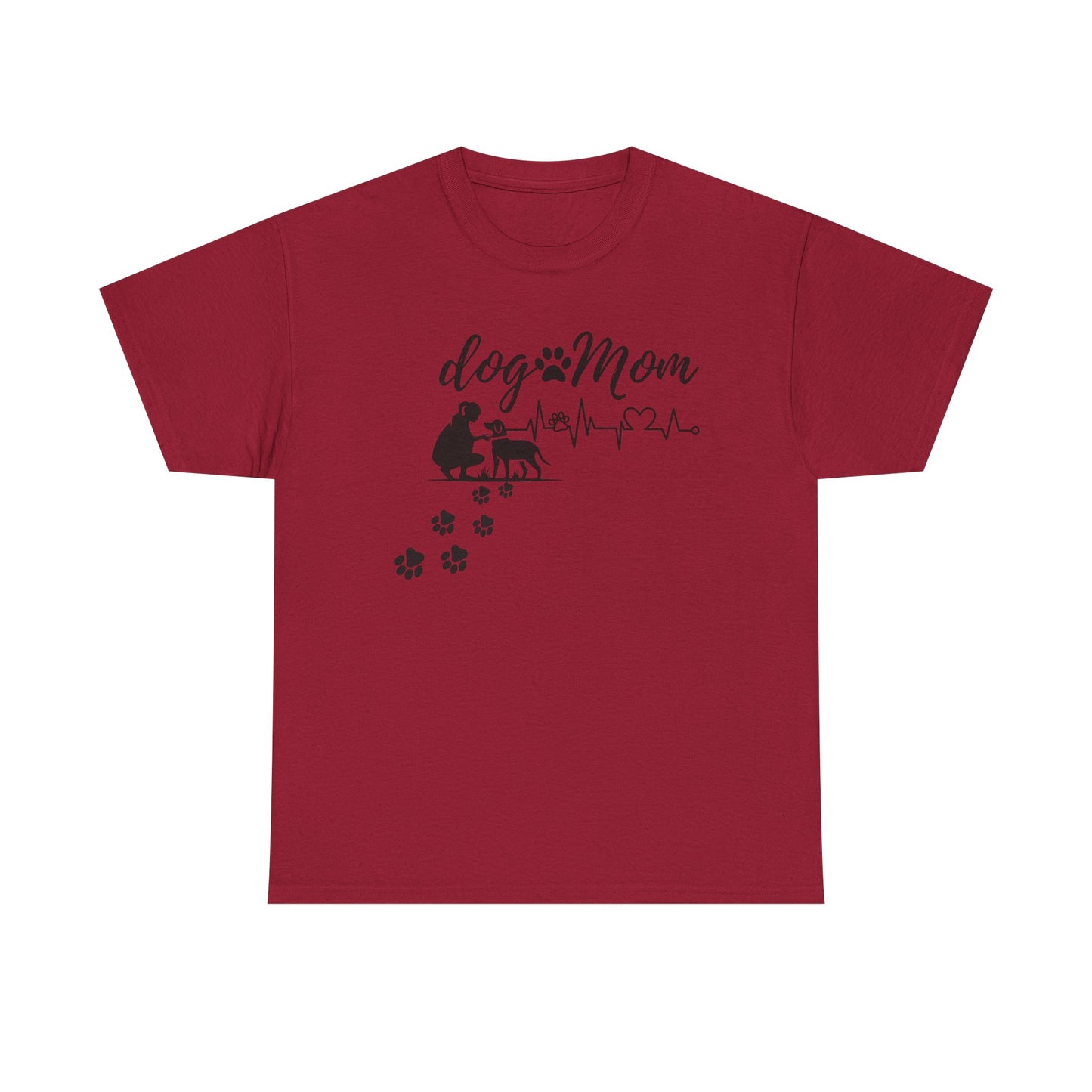 Cute Dog Mom Unisex Heavy Cotton Tee - Perfect Gift for Dog Lovers