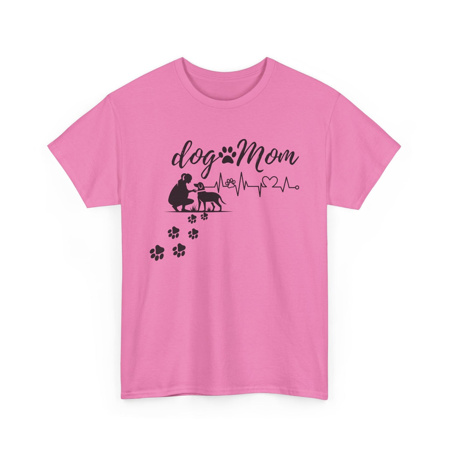 Cute Dog Mom Unisex Heavy Cotton Tee - Perfect Gift for Dog Lovers