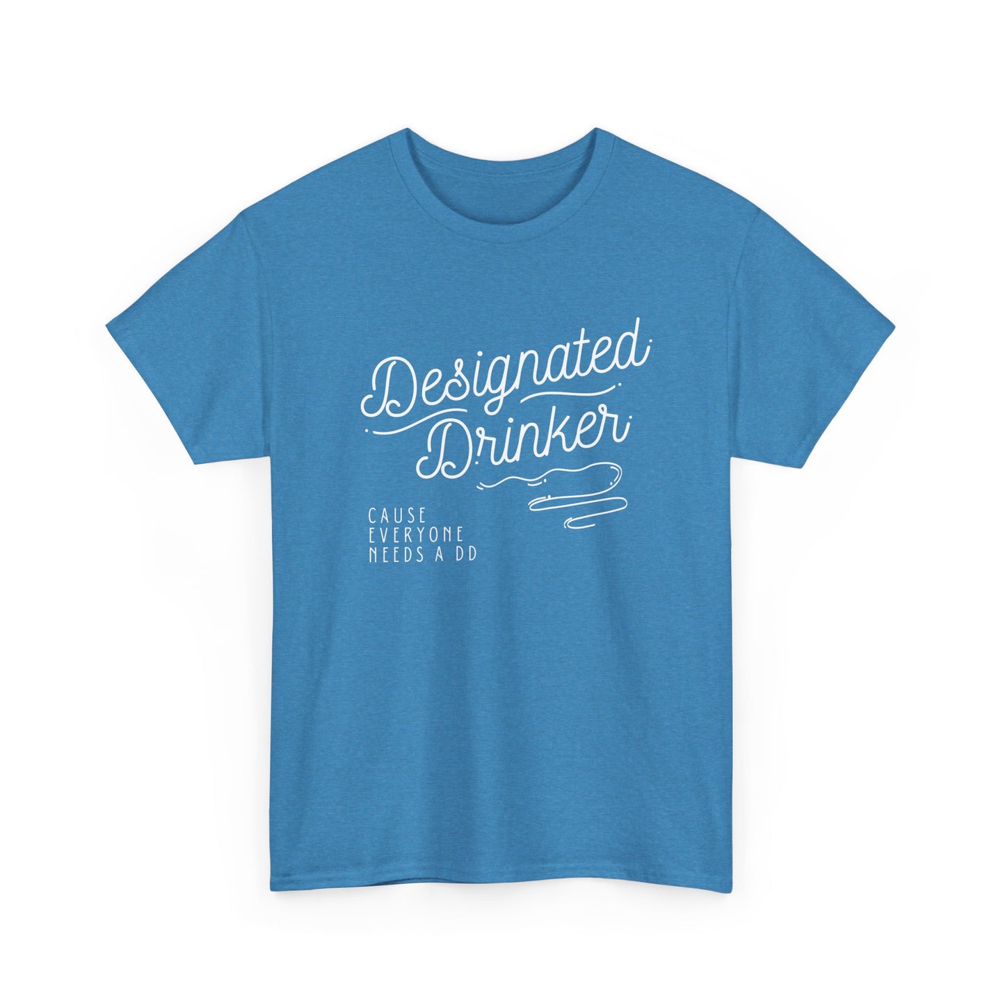DD Designated Drinker Unisex Heavy Cotton Tee - Perfect for Parties & Gatherings