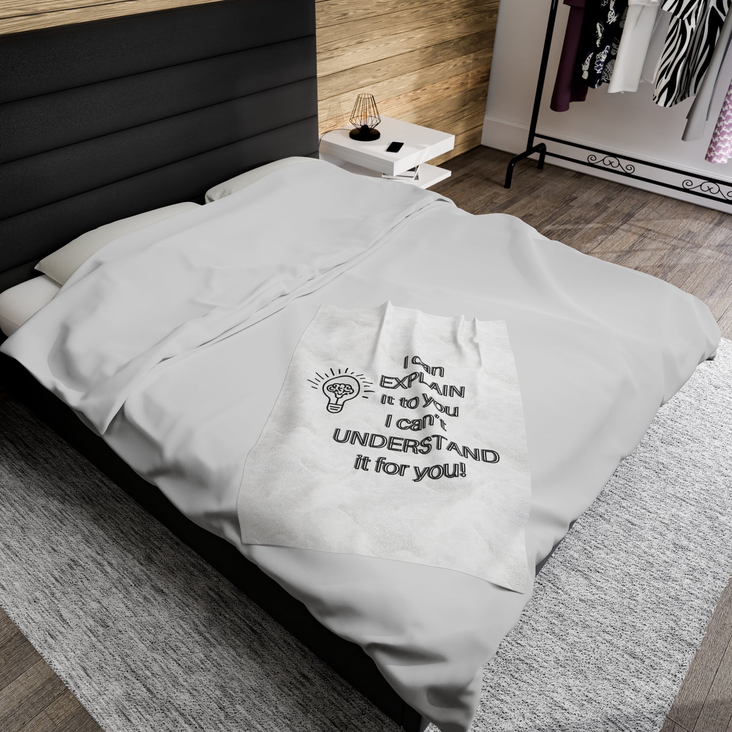 I can explain it, Velveteen Plush Blanket