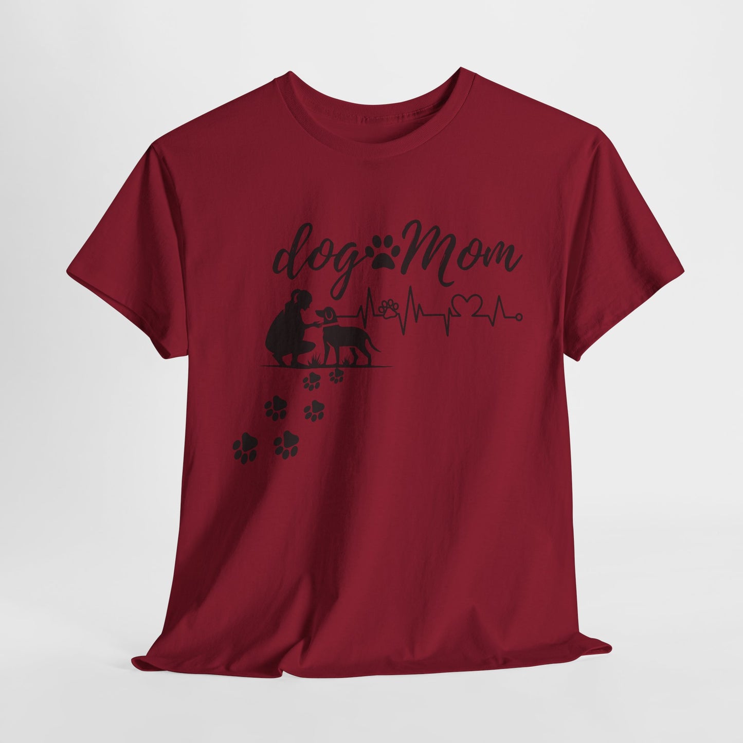 Cute Dog Mom Unisex Heavy Cotton Tee - Perfect Gift for Dog Lovers