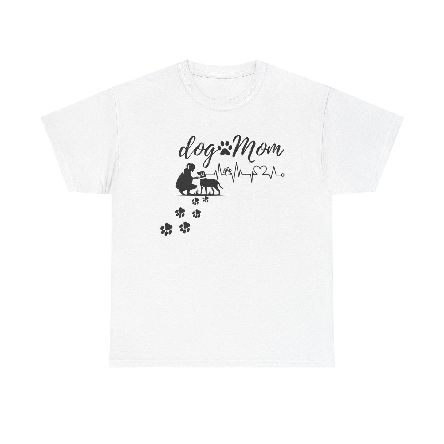Cute Dog Mom Unisex Heavy Cotton Tee - Perfect Gift for Dog Lovers