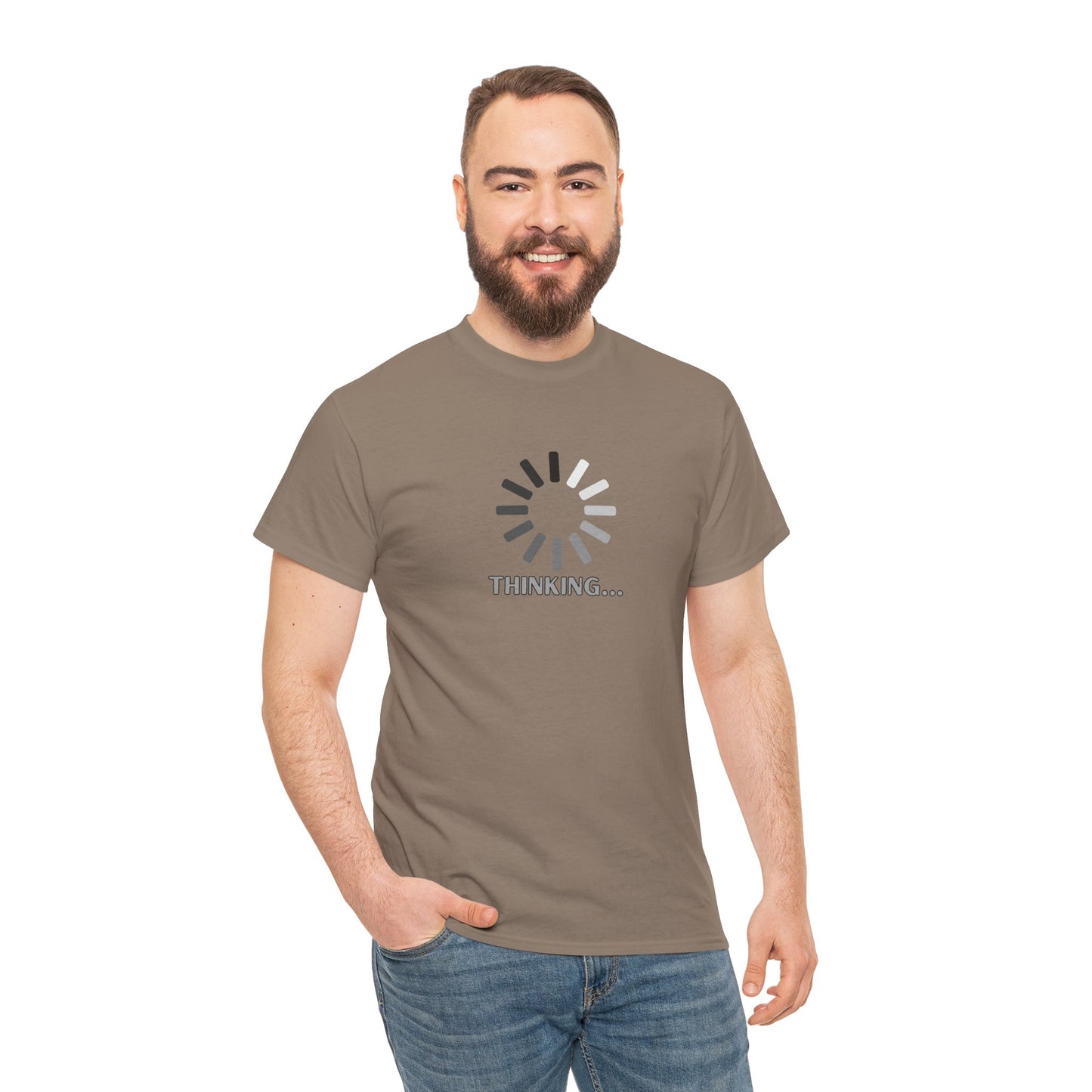 Thinking... Unisex Heavy Cotton Tee - Casual Stylish Graphic T-Shirt for Everyday Wear