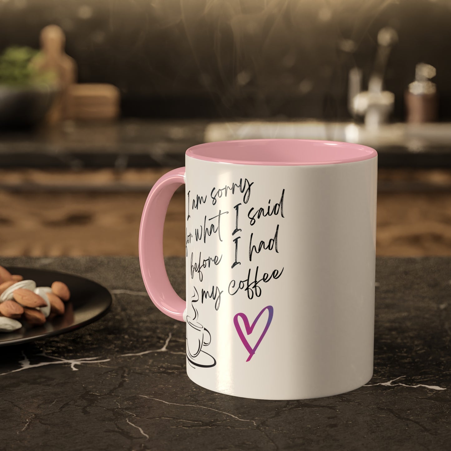 Sorry for what I said before I had my coffee, Colorful Mugs, 11oz