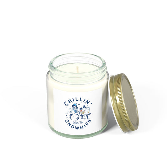 Chillin' Snowmies Scented Candle - Cozy Winter Vibe (4oz & 9oz)