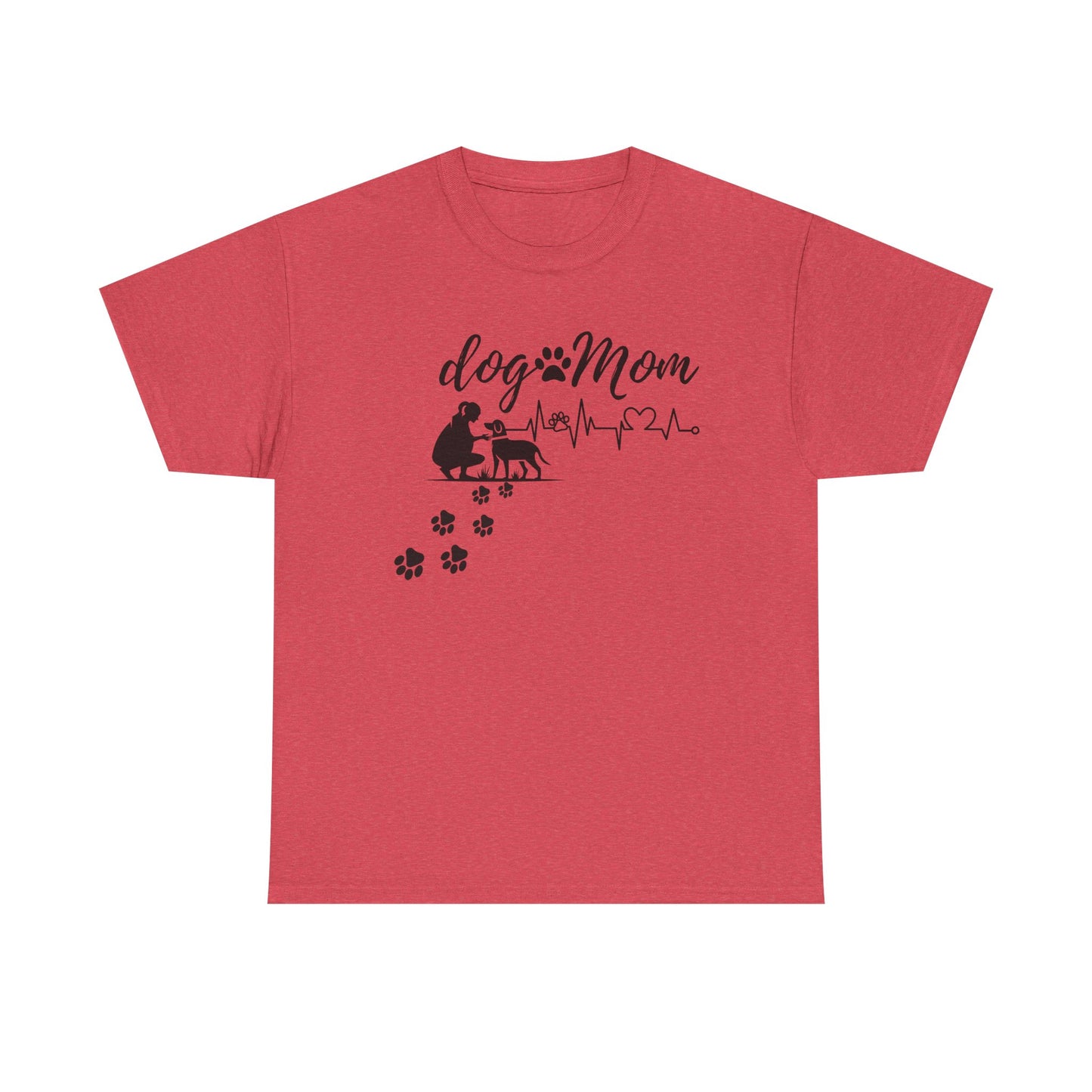 Cute Dog Mom Unisex Heavy Cotton Tee - Perfect Gift for Dog Lovers