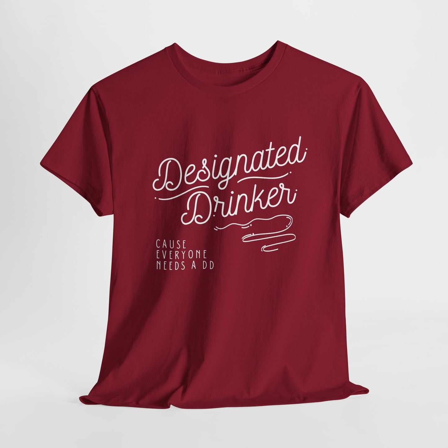 DD Designated Drinker Unisex Heavy Cotton Tee - Perfect for Parties & Gatherings