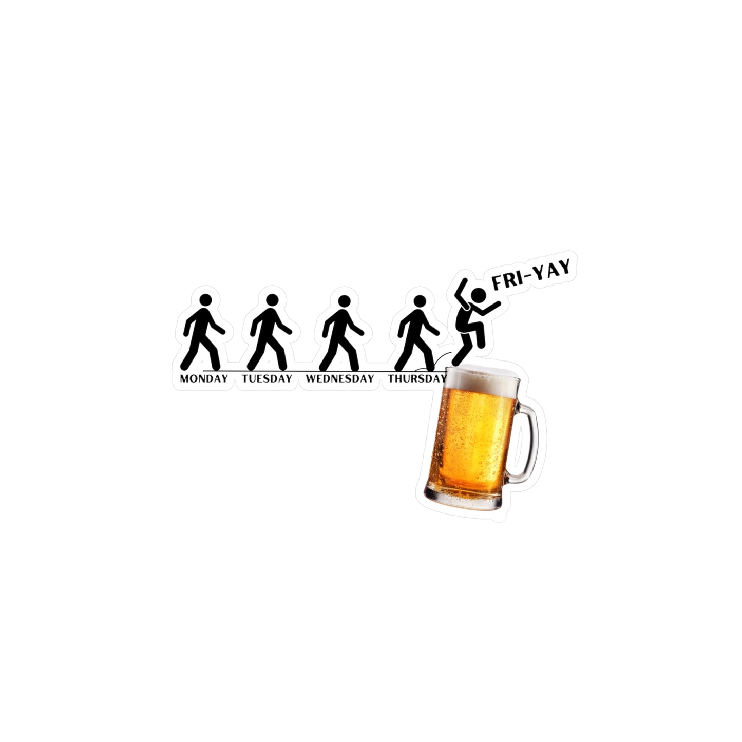 Friday Beer, Kiss-Cut Vinyl Decals