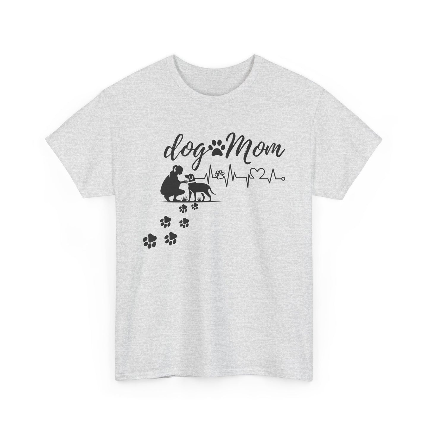 Cute Dog Mom Unisex Heavy Cotton Tee - Perfect Gift for Dog Lovers