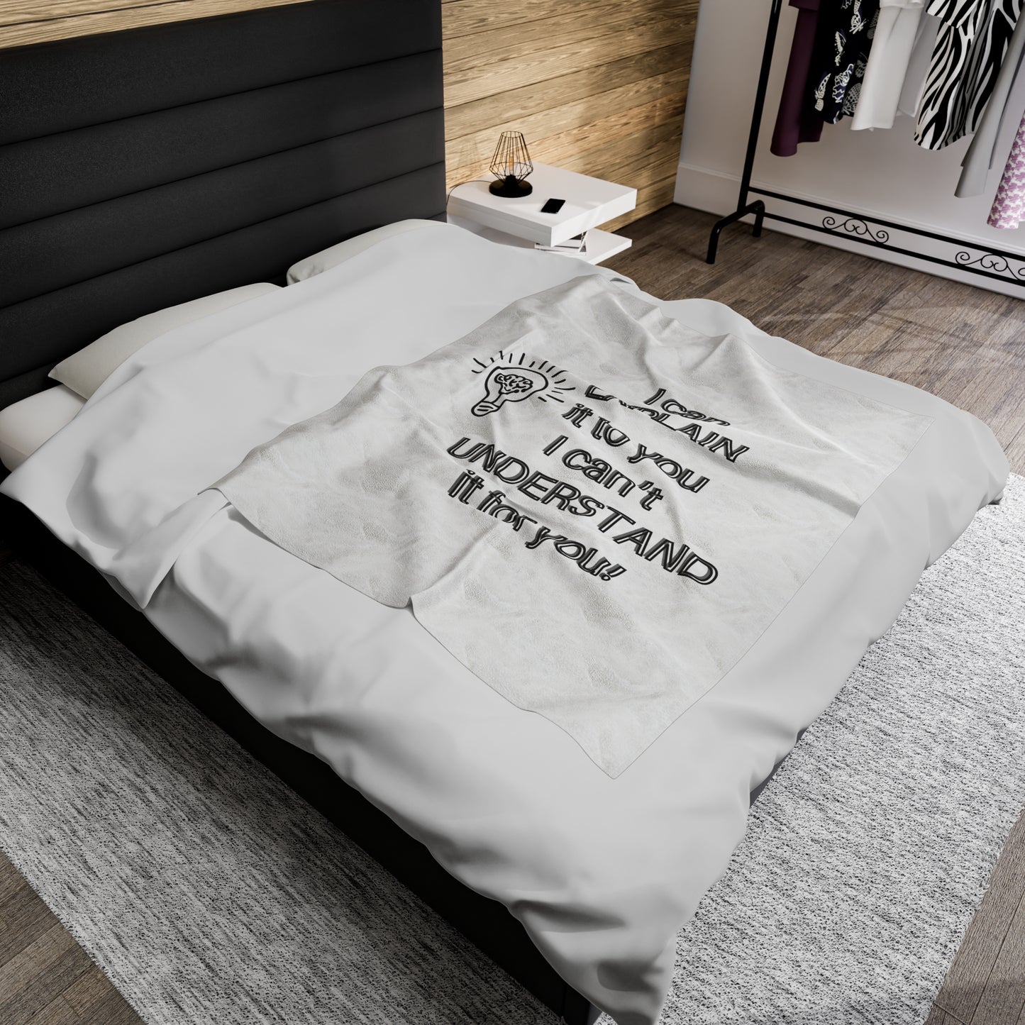 I can explain it, Velveteen Plush Blanket