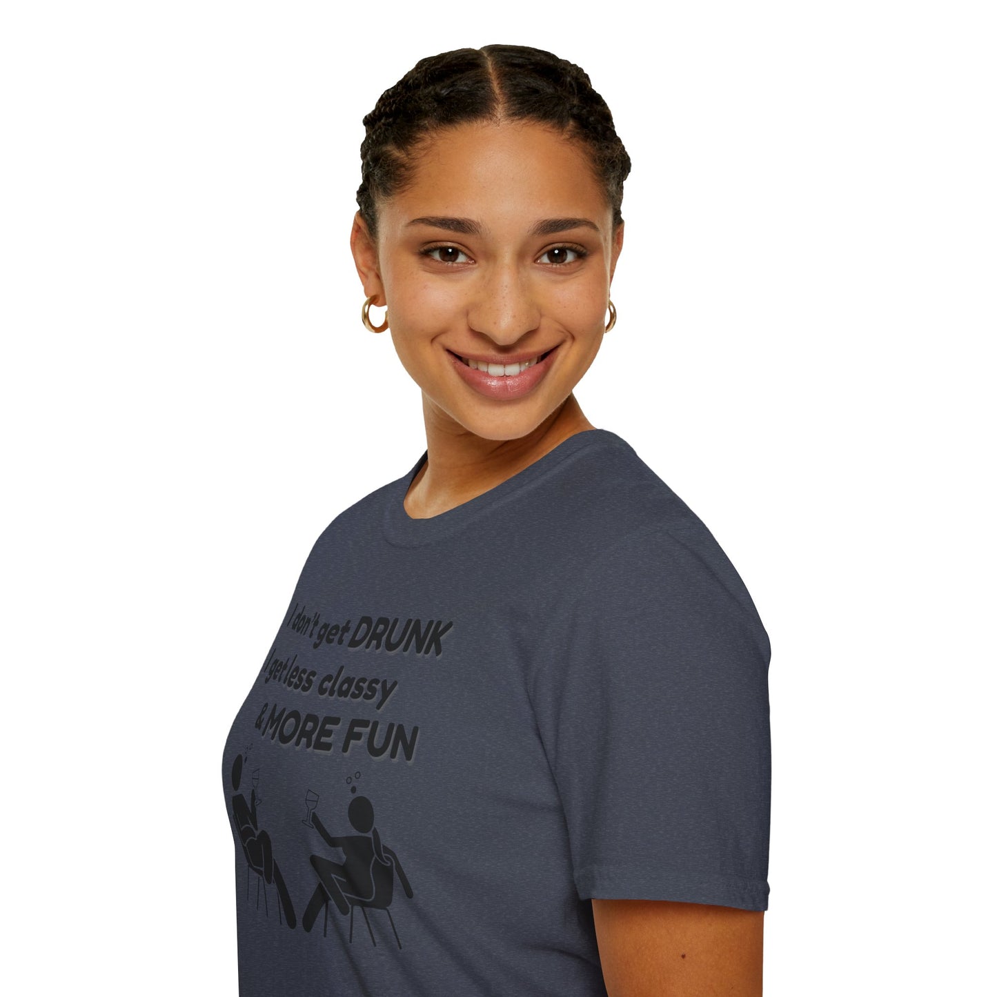 Less Classy More Fun, Unisex Softstyle T-Shirt