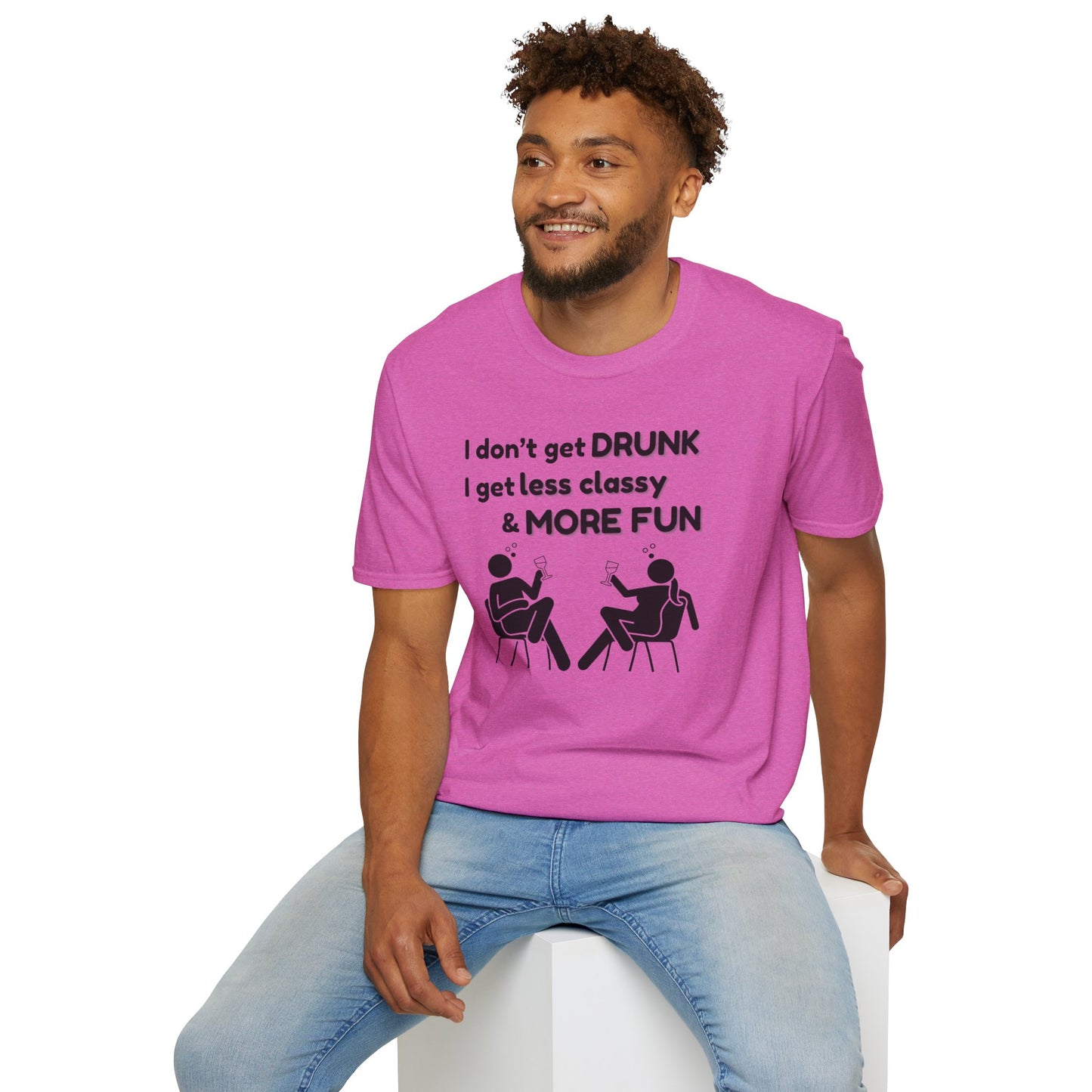 Less Classy More Fun, Unisex Softstyle T-Shirt