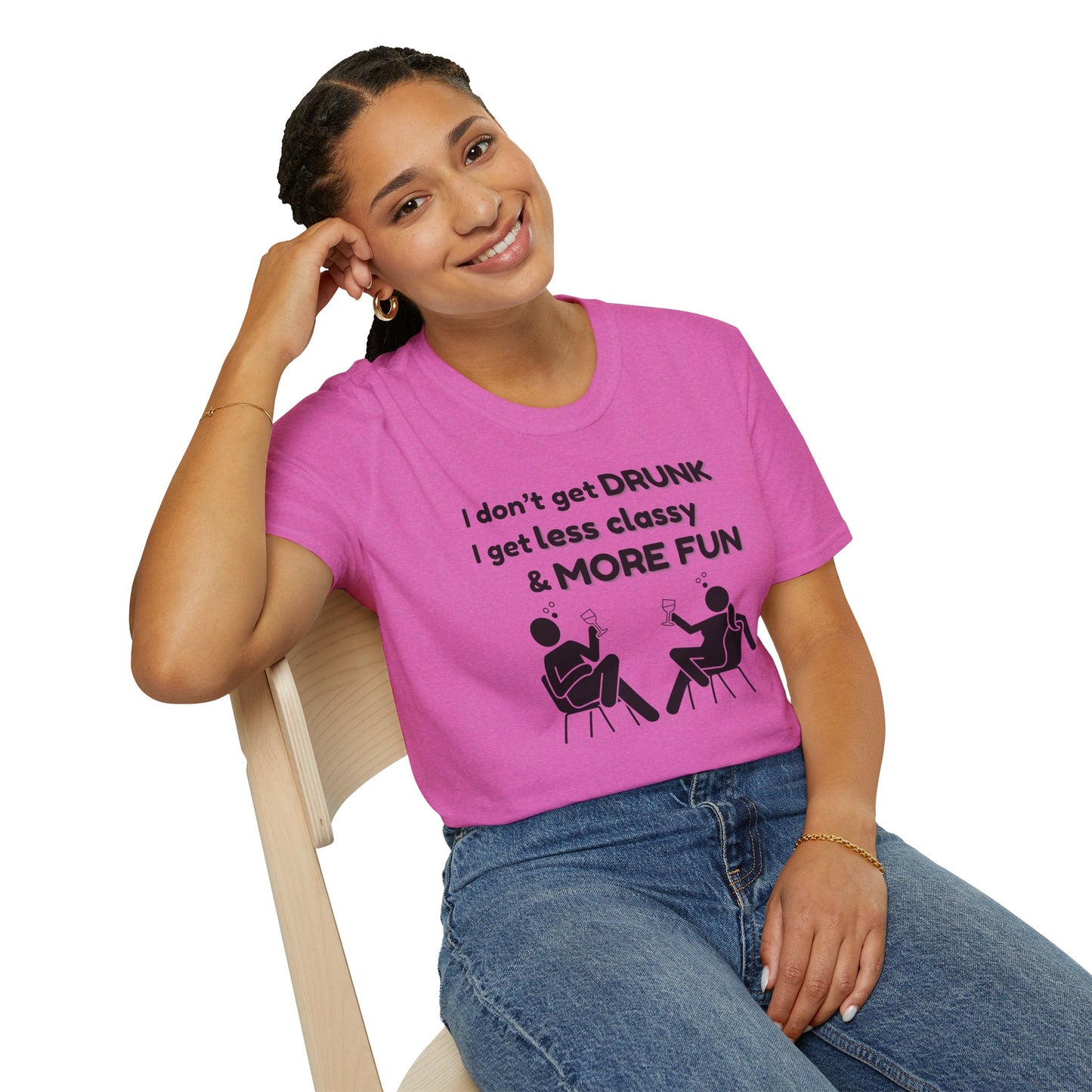 Less Classy More Fun, Unisex Softstyle T-Shirt