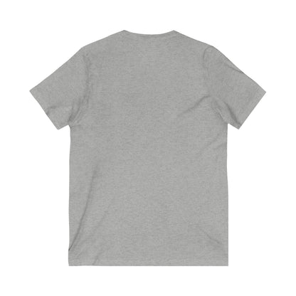 The world is better when I am Caffeinated, Unisex Jersey Short Sleeve V-Neck Tee
