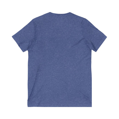 The world is better when I am Caffeinated, Unisex Jersey Short Sleeve V-Neck Tee