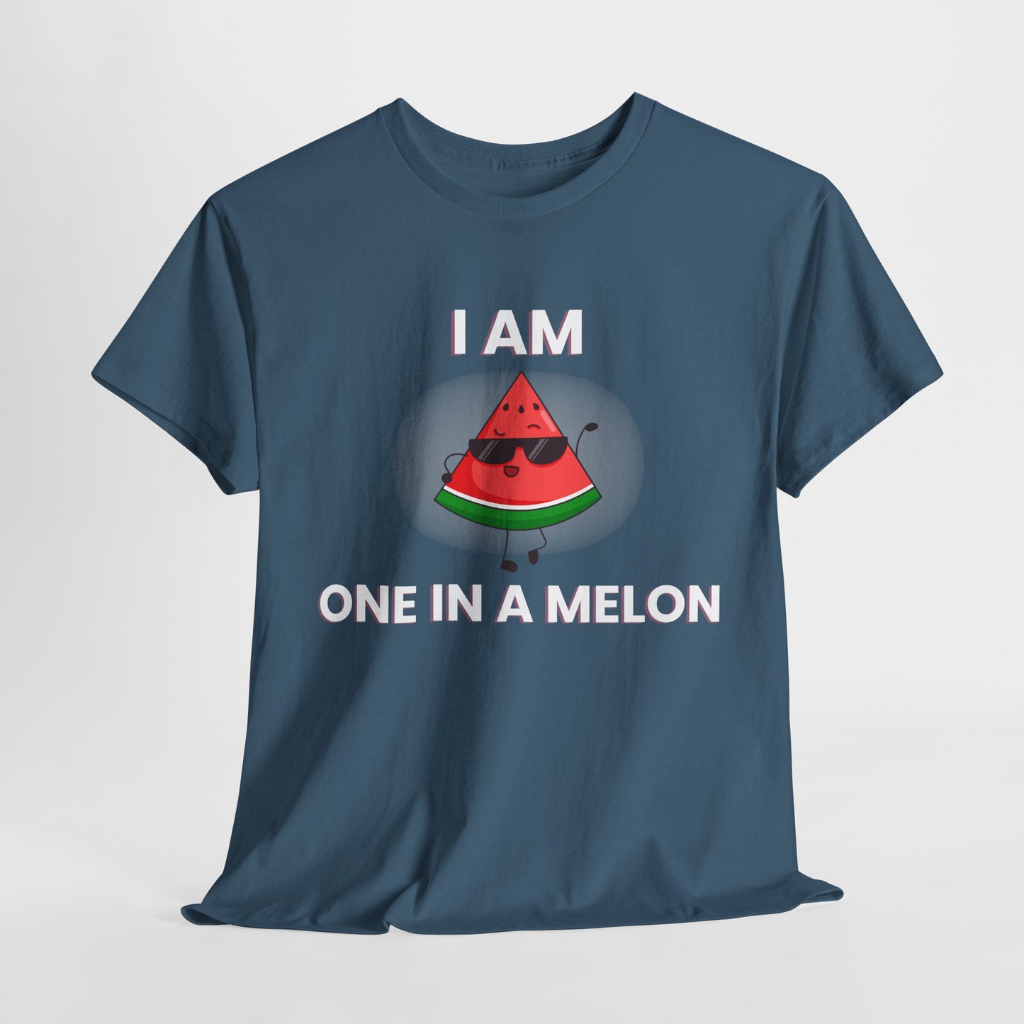 Funny Watermelon T-Shirt - I Am One in a Melon - Unisex Heavy Cotton Tee