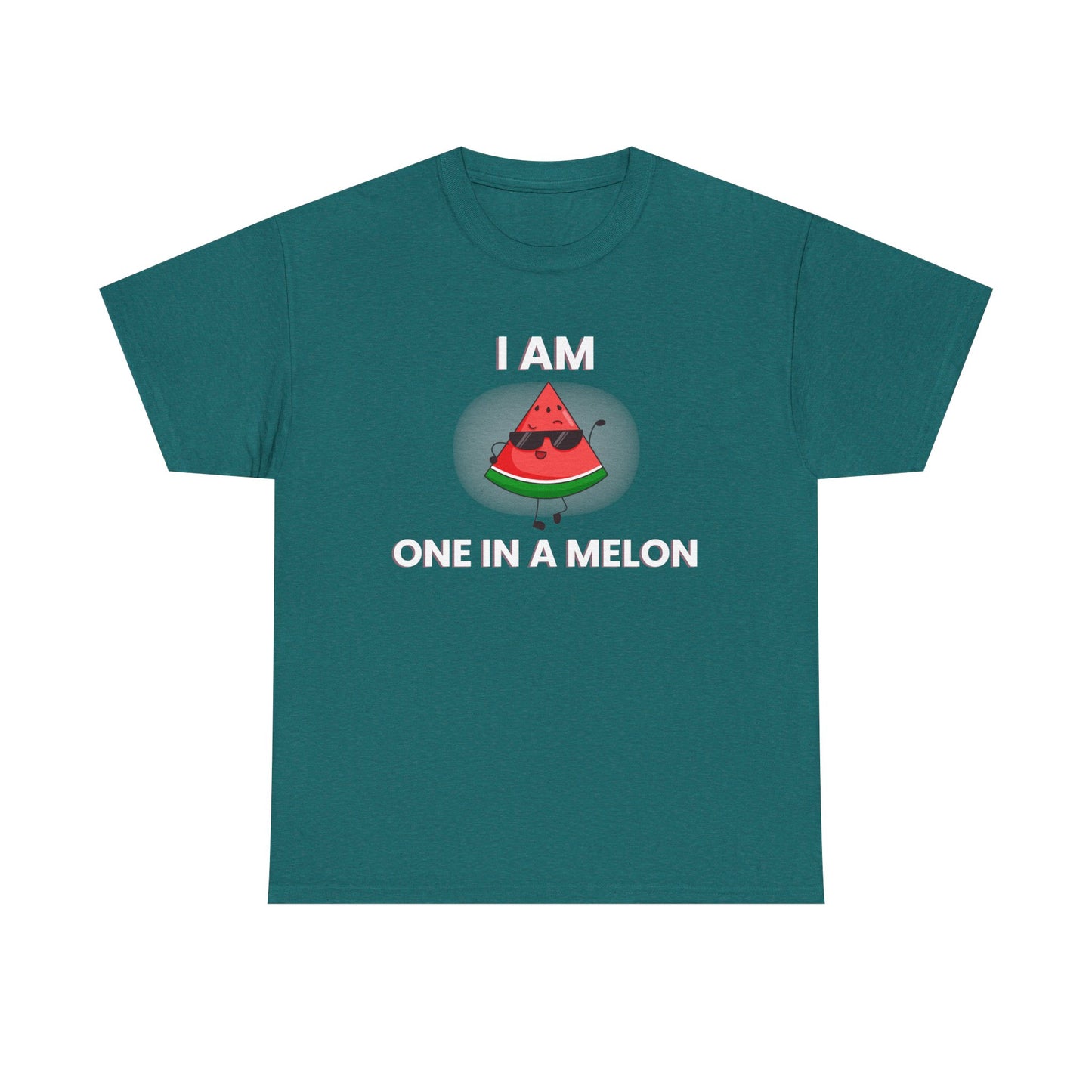 Funny Watermelon T-Shirt - I Am One in a Melon - Unisex Heavy Cotton Tee