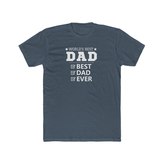 World's Best Dad Unisex Cotton Crew Tee – Perfect Father's Day Gift