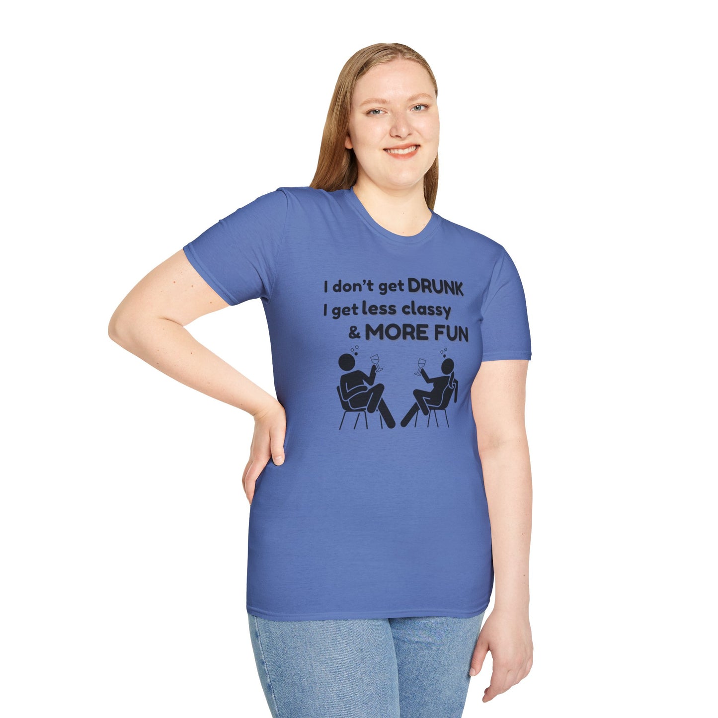 Less Classy More Fun, Unisex Softstyle T-Shirt