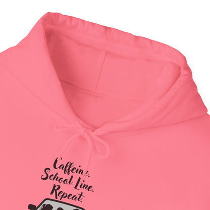 Caffeine, Car, Time Repeat Hoodie | Cozy Unisex Sweatshirt for Coffee Lovers