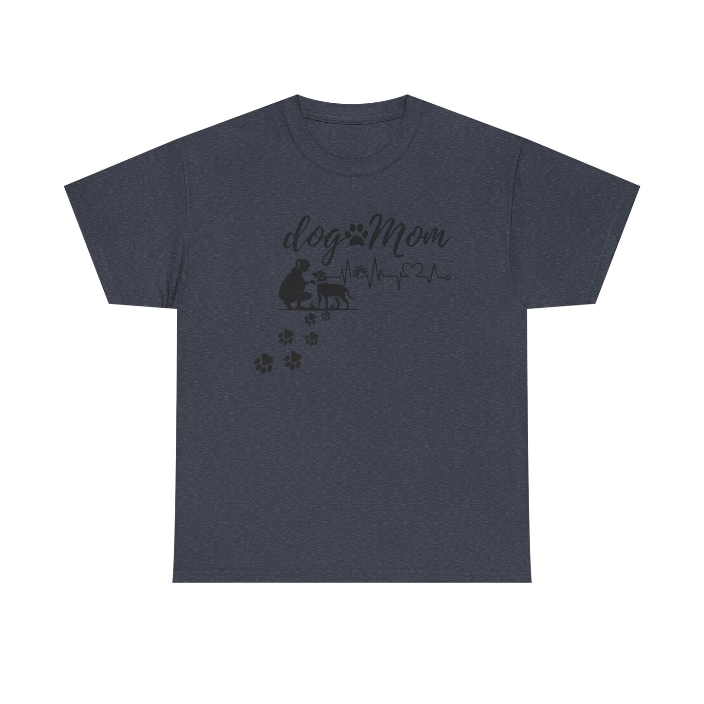 Cute Dog Mom Unisex Heavy Cotton Tee - Perfect Gift for Dog Lovers
