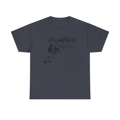 Cute Dog Mom Unisex Heavy Cotton Tee - Perfect Gift for Dog Lovers