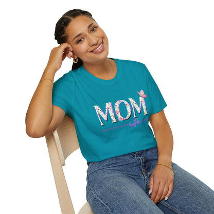 Floral Butterfly MOM T-Shirt - Perfect Gift for Mother's Day
