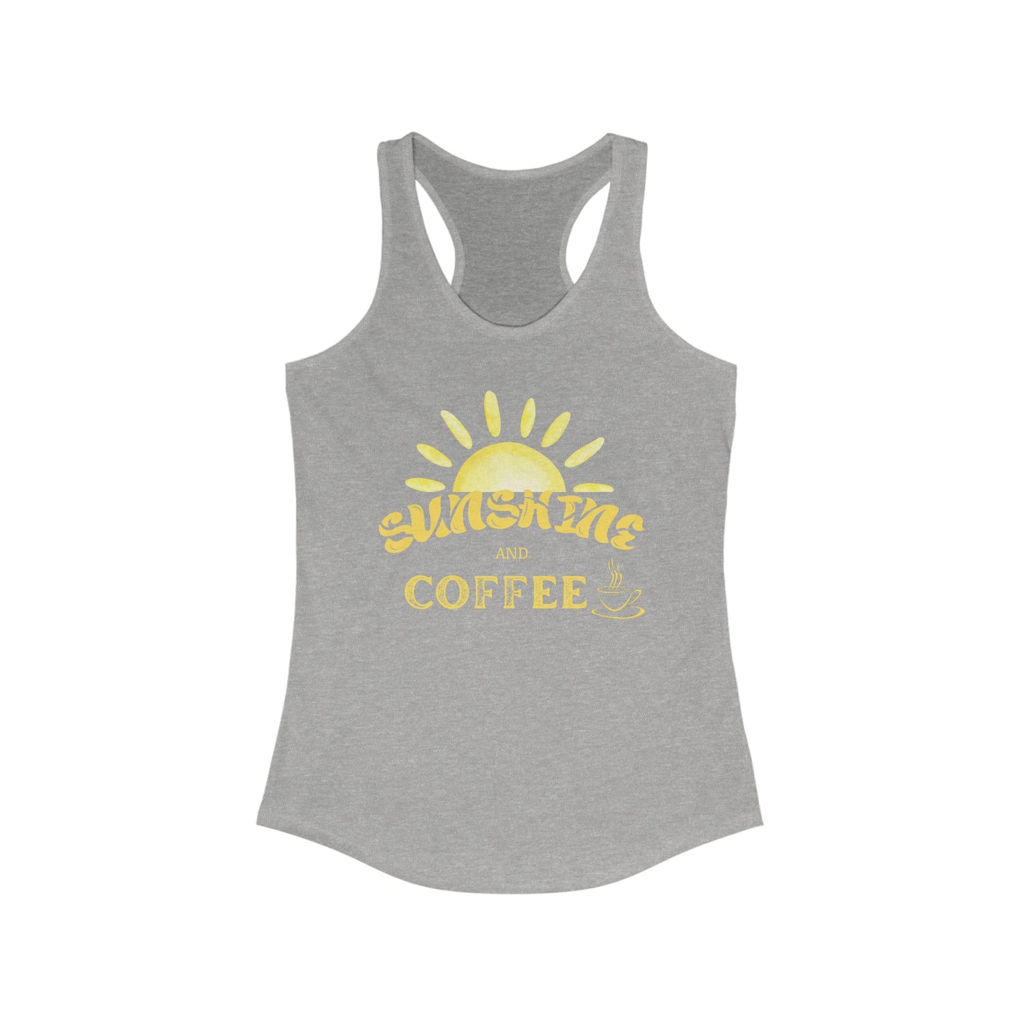 Sunshine and Coffee Women's Racerback Tank Top