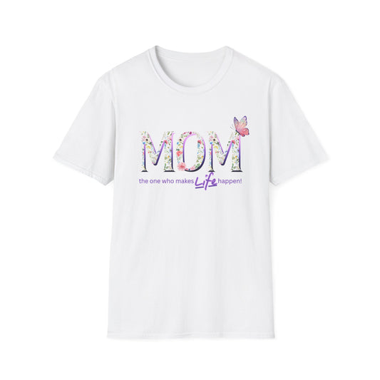 Floral Butterfly MOM T-Shirt - Perfect Gift for Mother's Day