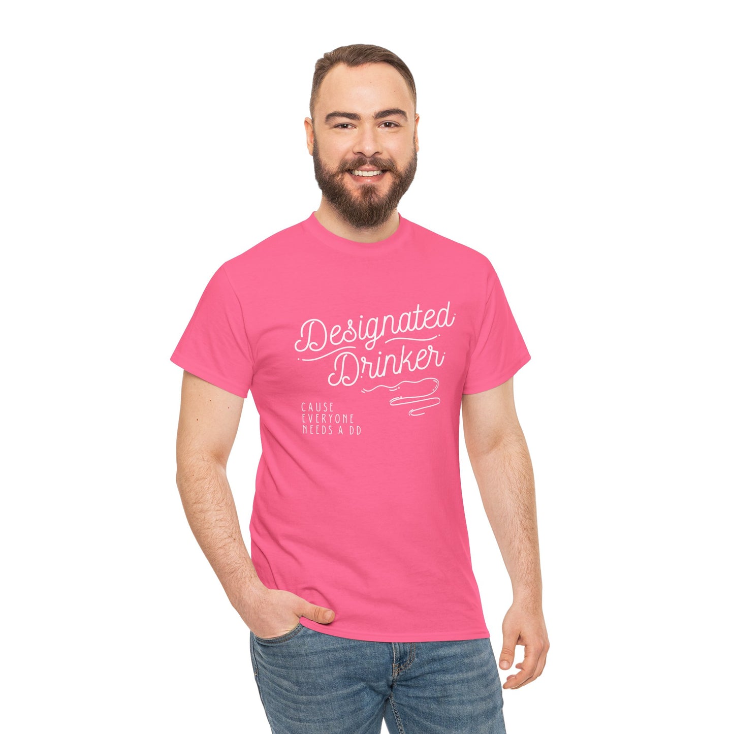 DD Designated Drinker Unisex Heavy Cotton Tee - Perfect for Parties & Gatherings
