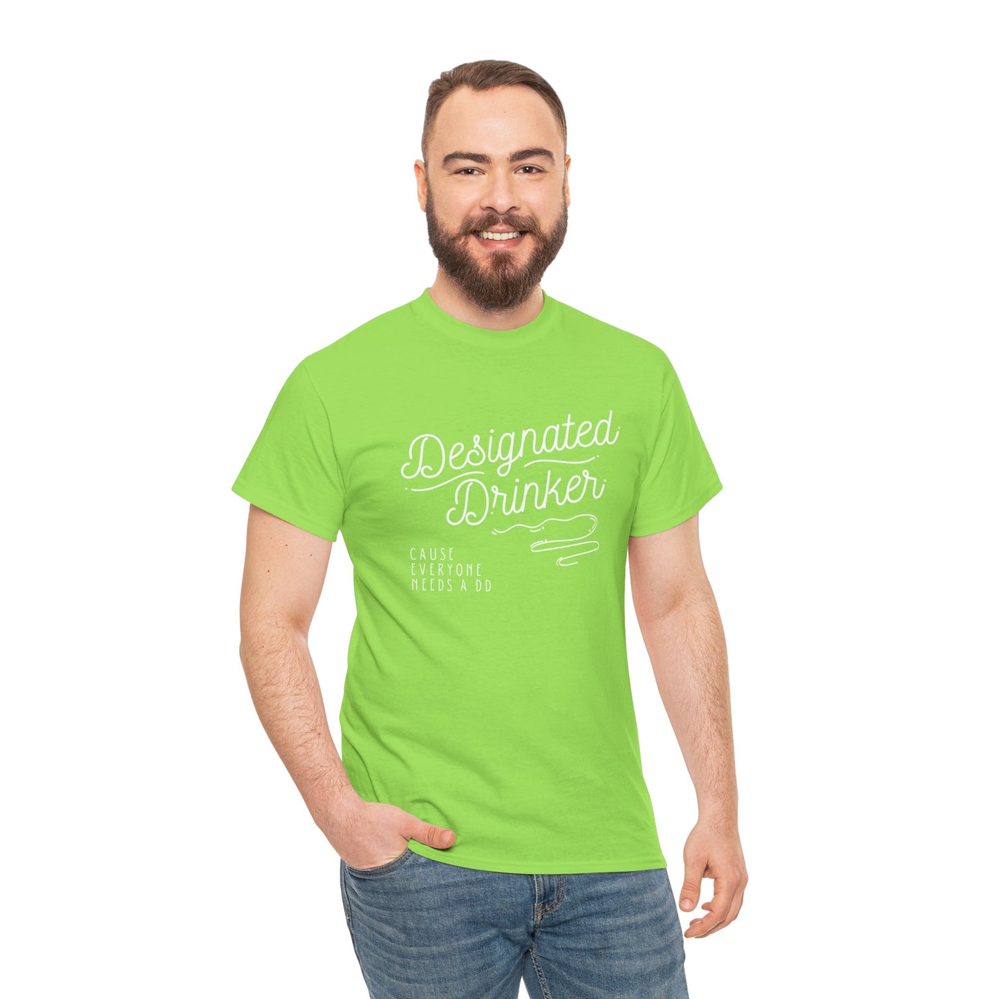 DD Designated Drinker Unisex Heavy Cotton Tee - Perfect for Parties & Gatherings